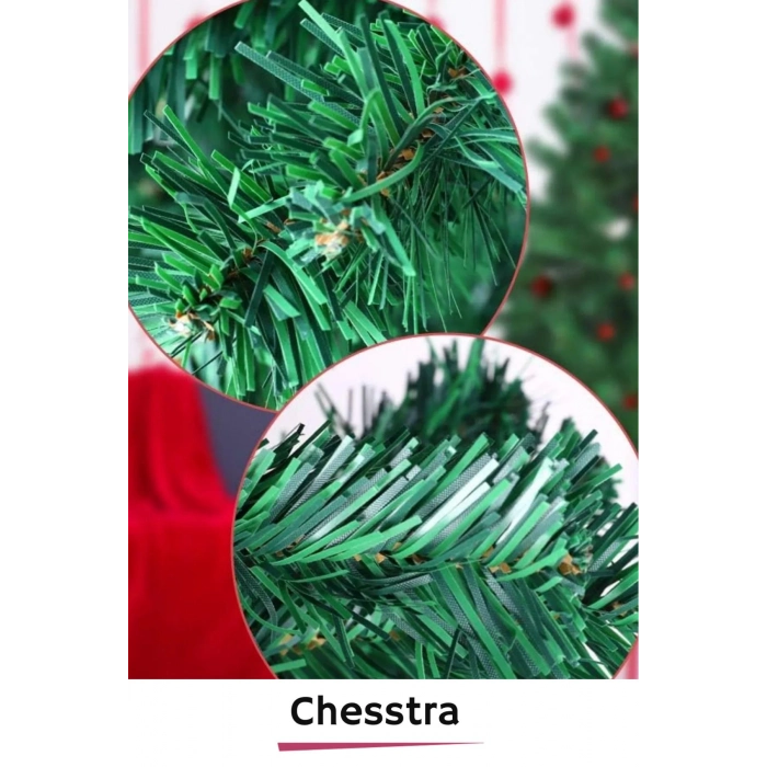 Kutulu Ayaklı Süsleme Seti Yılbaşı Çam Ağacı Renkli Işığı Yeni Yıl Süsleri Noel Paket 150 Cm 240 Dal