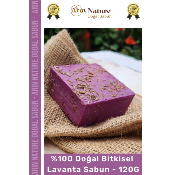 #lavanta %100 Doğal Güzel Kokulu El Yüz Saç Vücut Orijinal Bitkisel Lavanta Sabunu 120g - 1 Adet