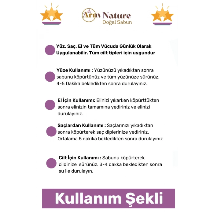 #lavanta %100 Doğal Güzel Kokulu El Yüz Saç Vücut Orijinal Bitkisel Lavanta Sabunu 120g - 3 Adet