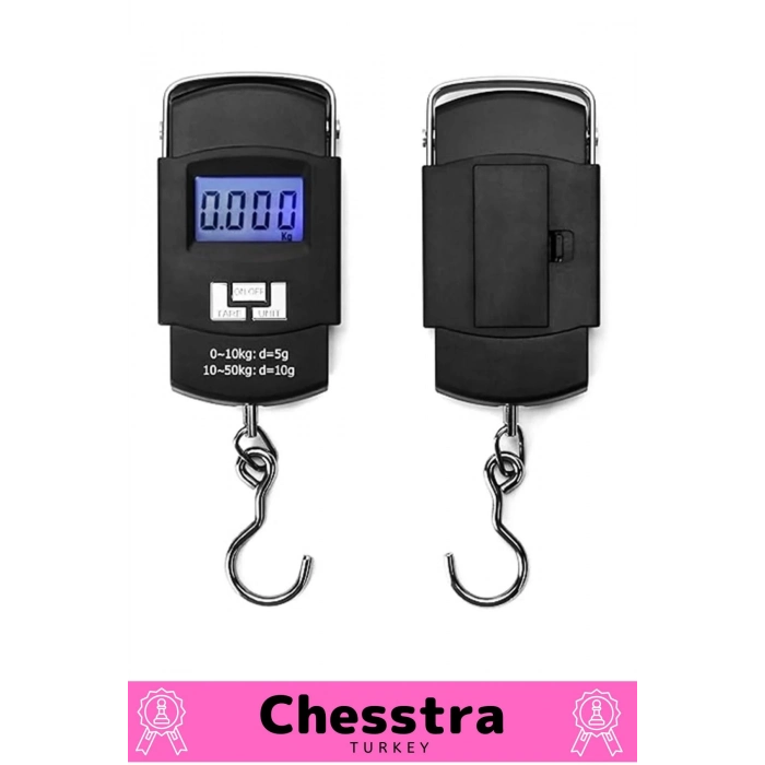 Lcd Ekran Seyahat Bavul Ağırlık El Terazi Dijital Çok Amaçlı Taşınabilir Askılı Pilli Bagaj Tartısı