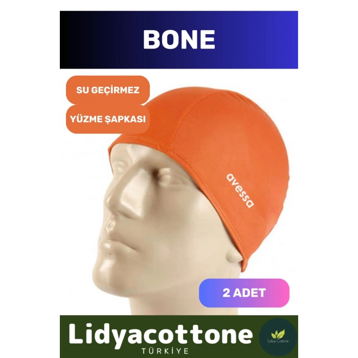 Likralı Silikon Havuz Ve Deniz Yüzücü Deniz Havuz Bonesi Su Geçirmez Yüzme Şapkası 2li Set