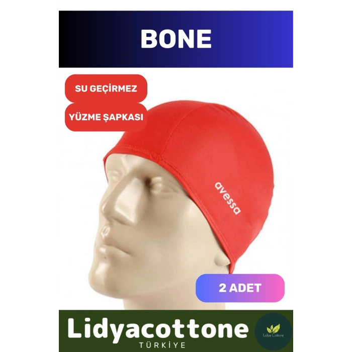 Likralı Silikon Havuz Ve Deniz Yüzücü Deniz Havuz Bonesi Su Geçirmez Yüzme Şapkası 2li Set