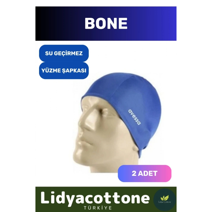 Likralı Silikon Havuz Ve Deniz Yüzücü Deniz Havuz Bonesi Su Geçirmez Yüzme Şapkası 2li Set