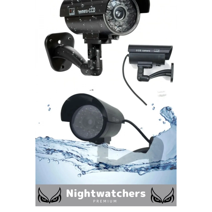 Lüks Ev Apartman Bahçe İş Yeri Gece Görüşlü Pilli Ledli Caydırıcı Oyuncak Güvenlik Kamerası 3lü Set