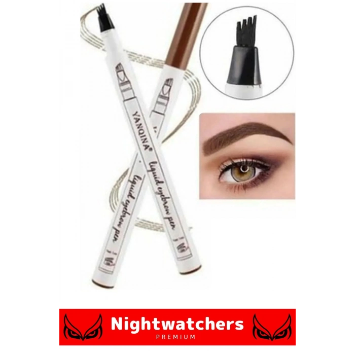 Lüx Suya Dayanıklı 4 Mikro Uçlu Kalıcı Kolay Uygulama Kaş Kalem Şekillendirme Boyama Rimeli 2li Set