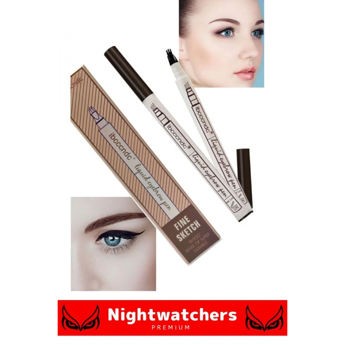 Lüx Suya Dayanıklı 4 Mikro Uçlu Kalıcı Kolay Uygulama Kaş Kalem Şekillendirme Boyama Rimeli 2li Set