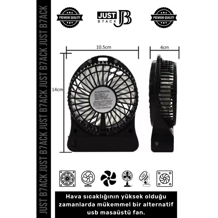 #MasaFanı 3 Mod Şarjlı Aydınlatmalı Sessiz Mini Pervaneli Soğutucu Küçük Masaüstü Vantilatör Fan