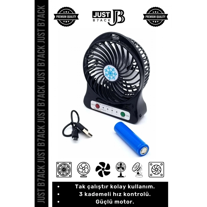 #MasaFanı 3 Mod Şarjlı Aydınlatmalı Sessiz Mini Pervaneli Soğutucu Küçük Masaüstü Vantilatör Fan