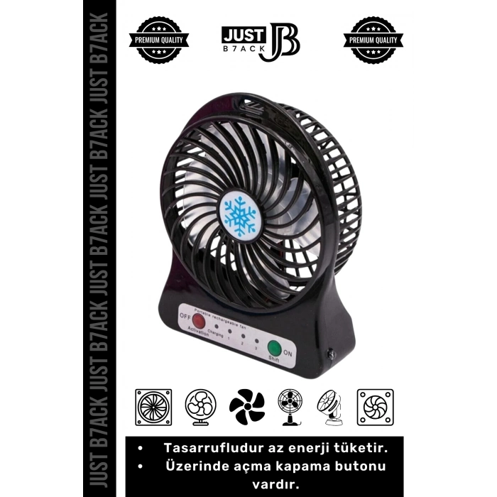 #MasaFanı 3 Mod Şarjlı Aydınlatmalı Sessiz Mini Pervaneli Soğutucu Küçük Masaüstü Vantilatör Fan