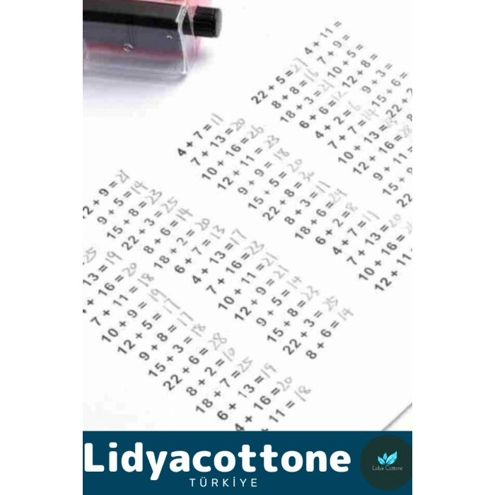 Matematik Çocuk Okul Toplama İşlemi Alıştırma Test Kaşesi Mürekkepli Test Çalışma Eğitici Öğretici