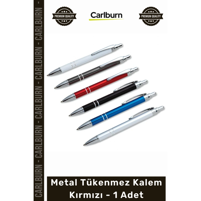 Özel Üretim Kurumsal Promosyon Lüks Ofis Hediyelik Tasarım Baskılı Metal Tükenmez Kalem Kırmızı