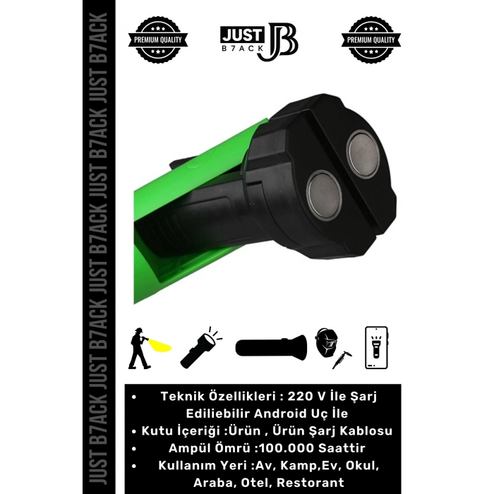 #MıknatıslıLamba 2 Modlu Kauçuk Mıknatıs Sabitlenir Asılabilir 220V Şarjlı Kamp Ev Ofis Led Ampül