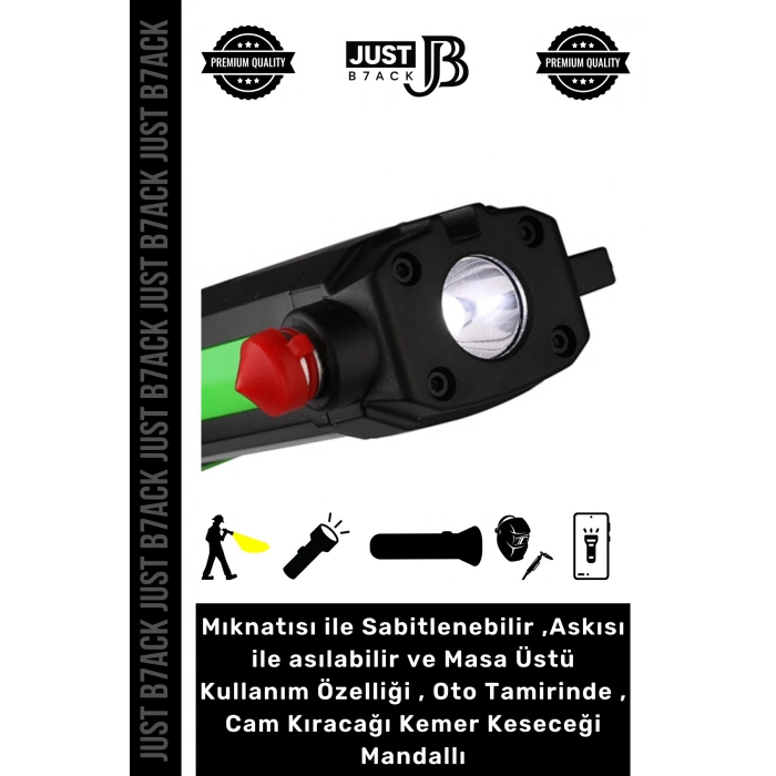 #MıknatıslıLamba 2 Modlu Kauçuk Mıknatıs Sabitlenir Asılabilir 220V Şarjlı Kamp Ev Ofis Led Ampül