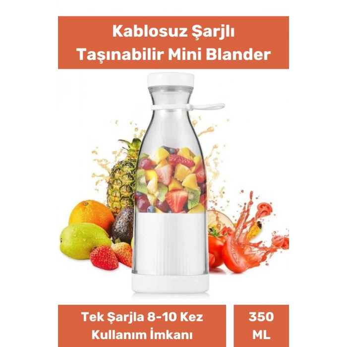Mini Blender Özel Seri Su Geçirmez Tasarım Kablosuz Şarjlı Dayanıklı Kamp Spor Piknik Taşınabilir