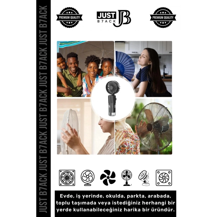 #MiniVantilatör 3 Kademe 1200 mAh Şarjlı Taşınabilir Su Hazneli Püskürtmeli Mini Klima Vantilatör