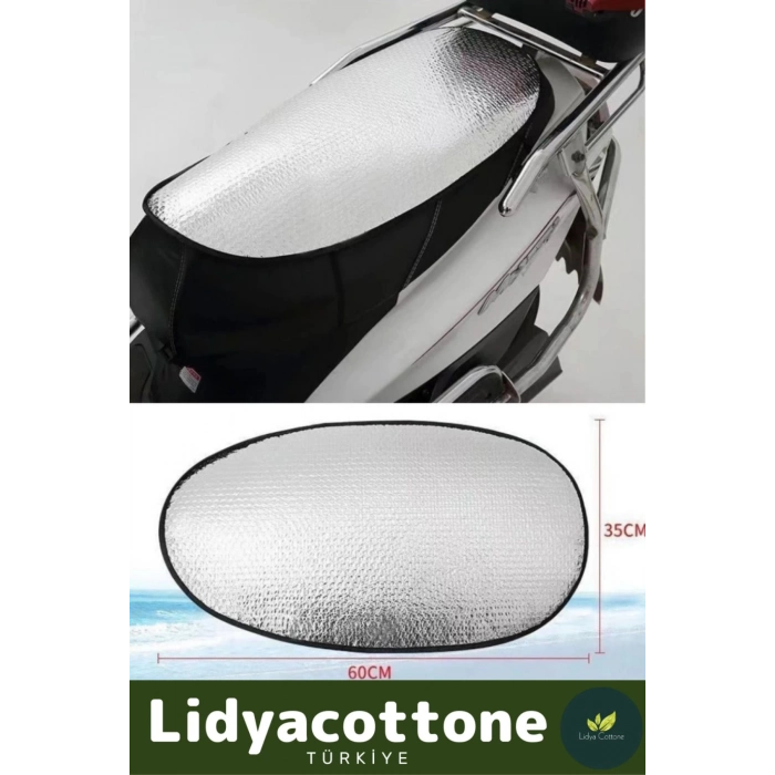 Motosiklet Sele Koruma Güneşliği 60 cm x 35 cm Lastikli Alüminyum Isı Yalıtımlı Hafif Su Geçirmez