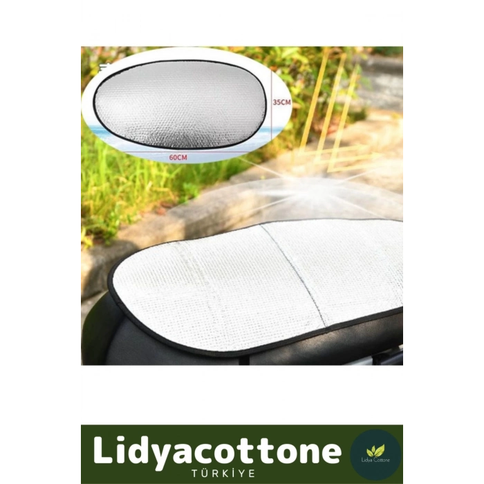 Motosiklet Sele Koruma Güneşliği 60 cm x 35 cm Lastikli Alüminyum Isı Yalıtımlı Hafif Su Geçirmez