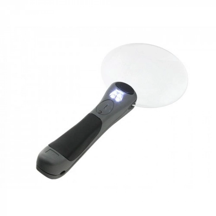 #Büyüteç Çerçevesiz Estetik Mercek Lup Elde Taşınabilir 2 Led Işıklı 25x90mm Okuma Büyüteç