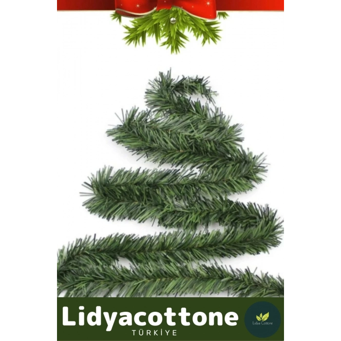 Noel Yılbaşı Çam Ağacı Süsü Kutlama Doğal Görünümlü Dekoratif Yeni Yıl Garland Büyük Boy 270 Cm