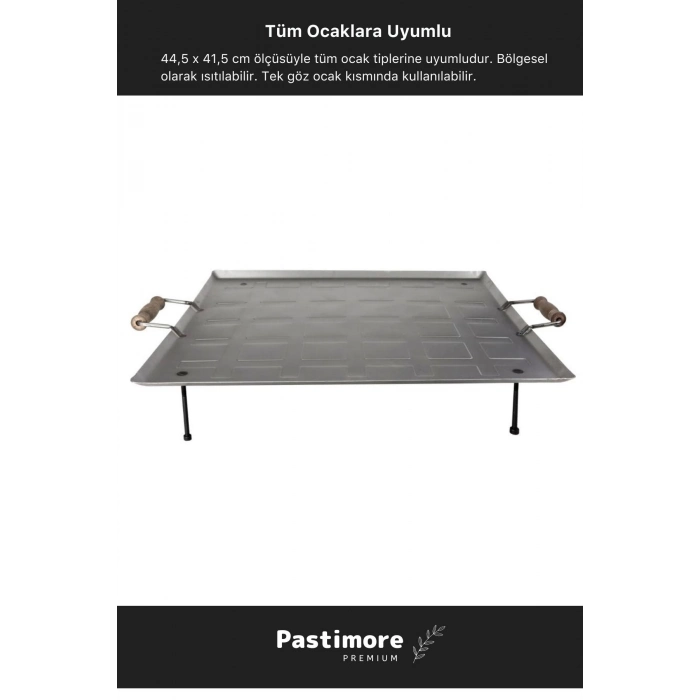 Ocak Üstü Ahşap Kulp Yufka Gözleme Ekmek Katmer Hamur Için Portatif Izgara Kamp Piknik Pişirme Sacı