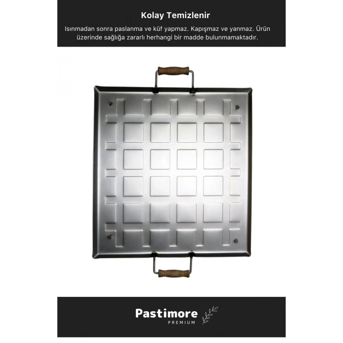 Ocak Üstü Ahşap Kulp Yufka Gözleme Ekmek Katmer Hamur Için Portatif Izgara Kamp Piknik Pişirme Sacı