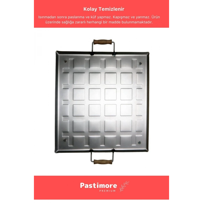 Ocak Üstü Ahşap Kulplu Yufka Gözleme Ekmek Katmer Hamur Için Portatif Izgara Ocak Üstü Pişirme Sacı