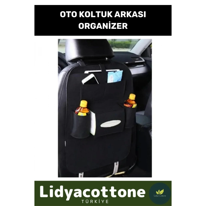 Oto Koltuk Arkası Organizer Araç İçi Organizeri Keçe Dayanıklı Üretim Pratik Sökülüp Takılır