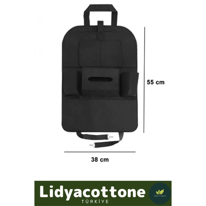 Oto Koltuk Arkası Organizer Araç İçi Organizeri Keçe Dayanıklı Üretim Pratik Sökülüp Takılır