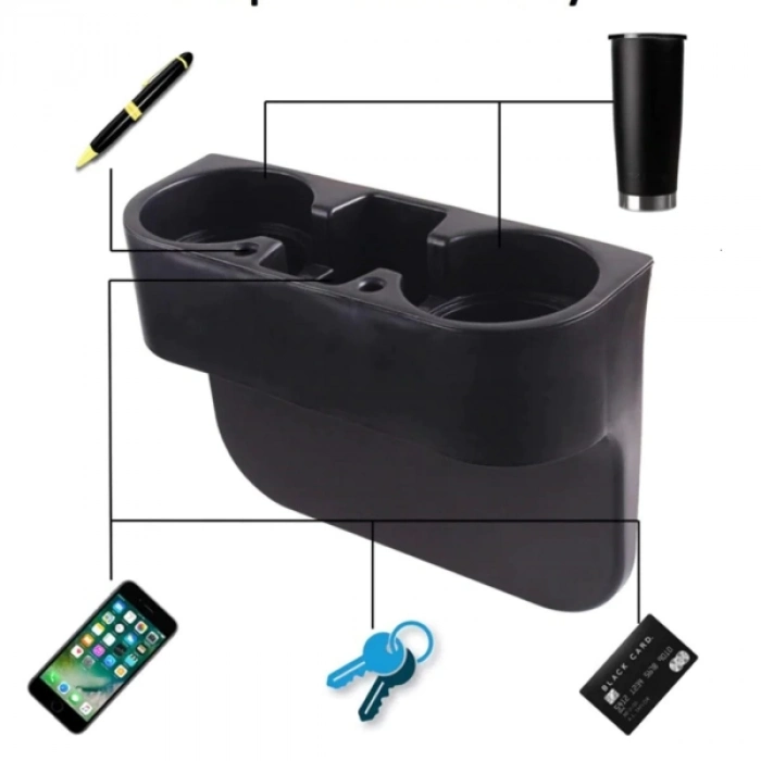 #Bardaklık Ergonomik Çok Amaçlı Araç İçi Depolama Dağınıklık Giderici Oto Koltuk Yanı Bardak Tutucu