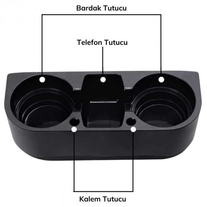 #Bardaklık Ergonomik Çok Amaçlı Araç İçi Depolama Dağınıklık Giderici Oto Koltuk Yanı Bardak Tutucu