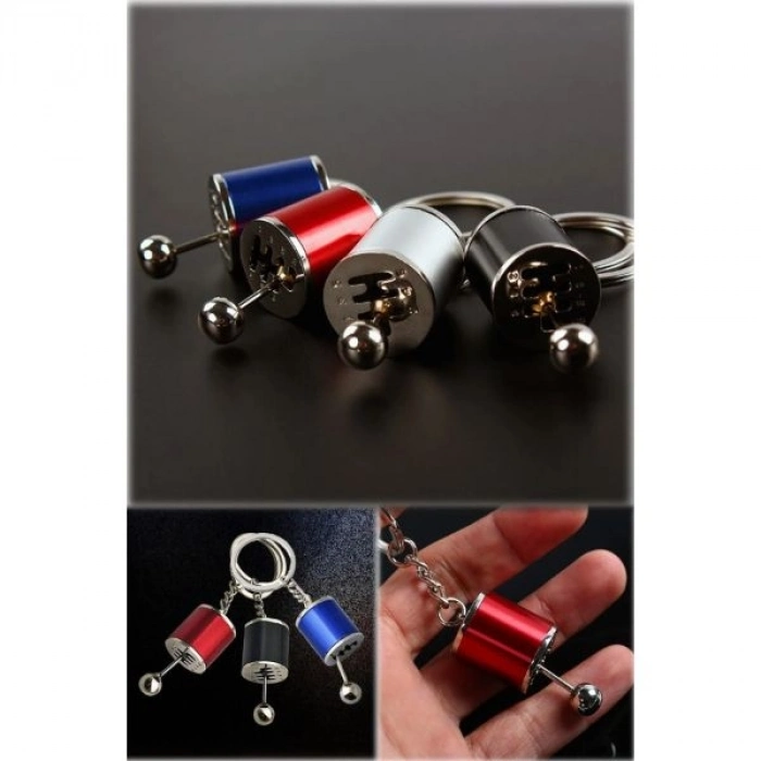 #Anahtarlık Şık Metal Vites Kutusu 6 Hız 3D Minyatür Araba Hediye Aksesuar Oto Vites Anahtarlık