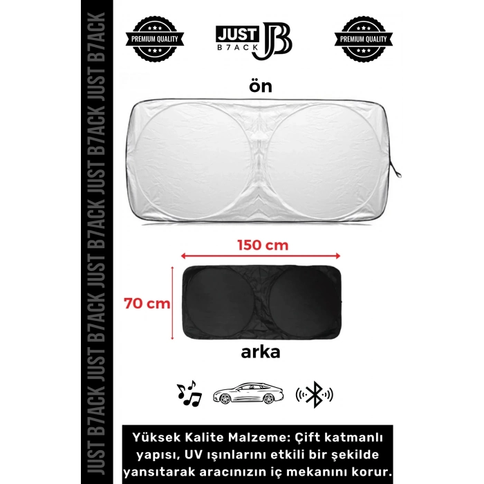 #OtoGüneş Isı Yalıtım Uv Gün Işığı Engelleyici Çift Katmanlı Katlanabilir Dayanıklı Araba Güneşliği
