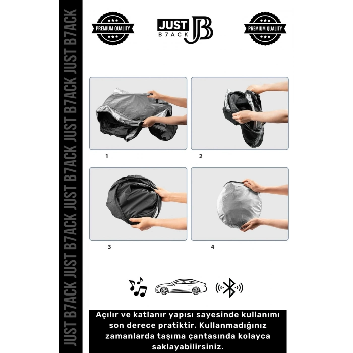 #OtoGüneş Isı Yalıtım Uv Gün Işığı Engelleyici Çift Katmanlı Katlanabilir Dayanıklı Araba Güneşliği