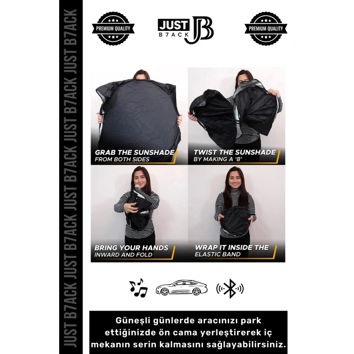 #OtoGüneş Isı Yalıtım Uv Gün Işığı Engelleyici Çift Katmanlı Katlanabilir Dayanıklı Araba Güneşliği
