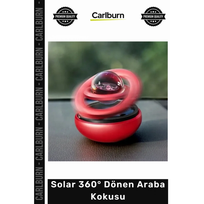 #OtoKoku Güneş Enerjili Kristal Küre 3D Galaksi Tasarım Dekoratif Solar 360° Dönen Araba Kokusu