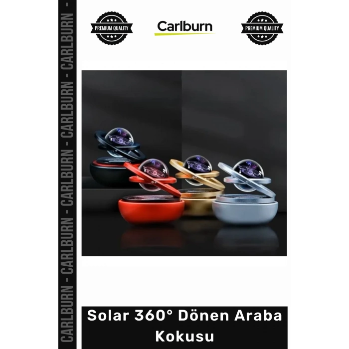#OtoKoku Güneş Enerjili Kristal Küre 3D Galaksi Tasarım Dekoratif Solar 360° Dönen Araba Kokusu