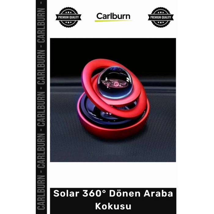 #OtoKoku Güneş Enerjili Kristal Küre 3D Galaksi Tasarım Dekoratif Solar 360° Dönen Araba Kokusu