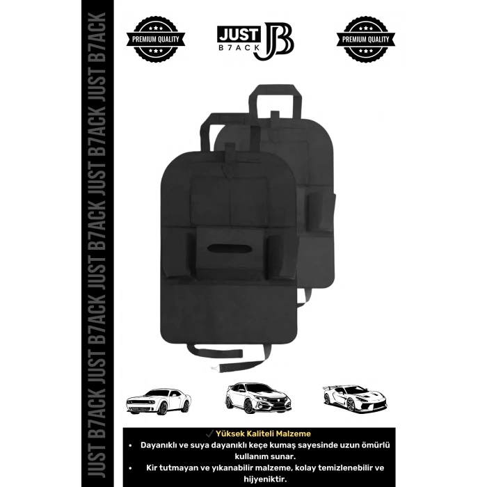 #OtoOrganizer Çok Gözlü Geniş Hazne Keçe Elastan Pratik Sökülüp Takılır Oto Koltuk Arkası Organizer