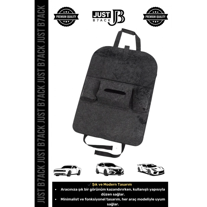 #OtoOrganizer Çok Gözlü Geniş Hazne Keçe Elastan Pratik Sökülüp Takılır Oto Koltuk Arkası Organizer