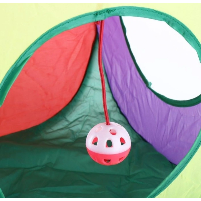 Kediler Renkli Oyun Alanı Asılı Oyuncak Dayanıklı Kumaş Kolay Kurulum Oyuncak Toplu Kedi Oyun Tüneli