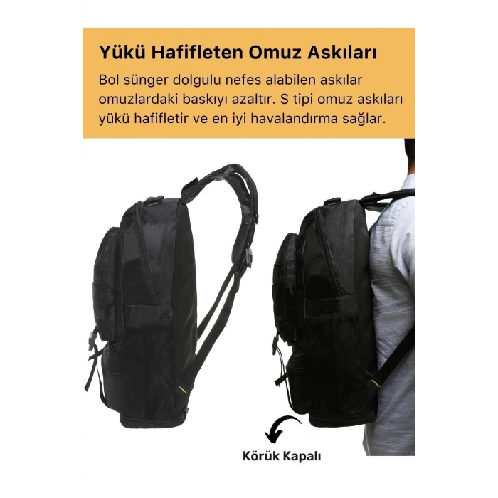 Özel Büyük Boy Ortopedik Terletmeyen Konfor Modeli Çok Gözlü Bölmeli Lise Ortaokul Okul Sırt Çantası