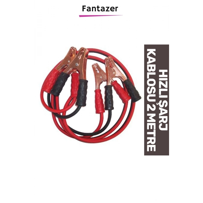 Özel Çantalı %100 Bakır Kalın Kablo 1200 Amper Güçlü Oto Akü Takviye Hızlı Şarj Kablosu 2 Metre