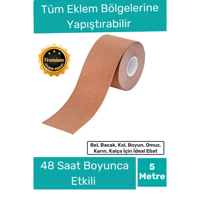 Özel Etkili Büyük Boy Kas Eklem Bel Bacak Kol Boyun Sırt Omuz Karın Kalça Ağrı IsıI Bandı 5cm x 5m