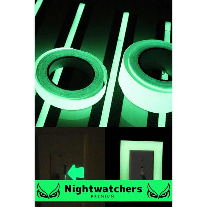 Özel Karanlıkta Işık Veren Yansıyan 12 Metre Fosforlu Yeşil Şerit Kendinden Yapışkan Reflektör Bant