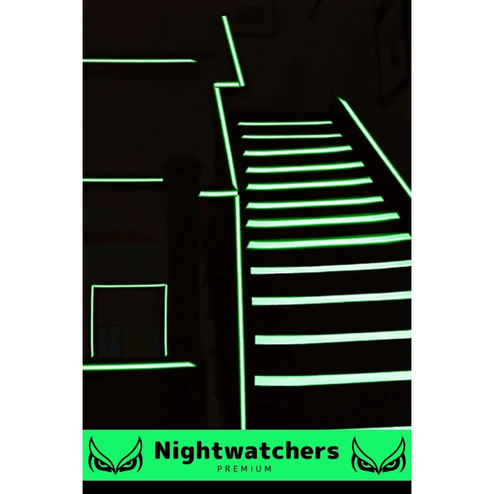 Özel Karanlıkta Işık Veren Yansıyan 12 Metre Fosforlu Yeşil Şerit Kendinden Yapışkan Reflektör Bant