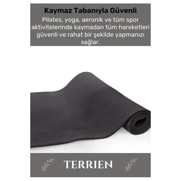 Özel Konfor Modeli Çift Taraflı Kaymaz Silinebilir Antibakteriyel Yoga Meditasyon Minderi 6,5mm Mat