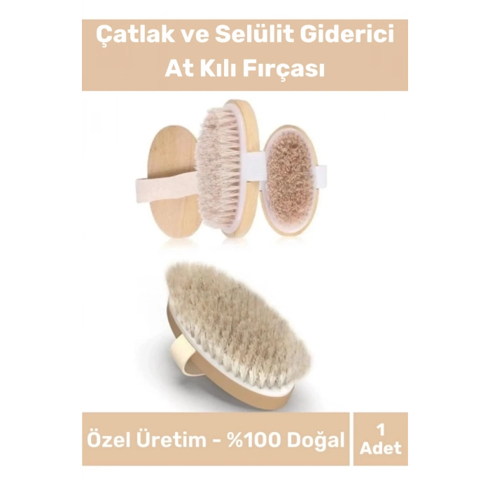 Özel Seri %100 Doğal Cilt Bakım Selülit Çatlak Giderici At Kılı Banyo Fırçası Kuru Masaj Aleti