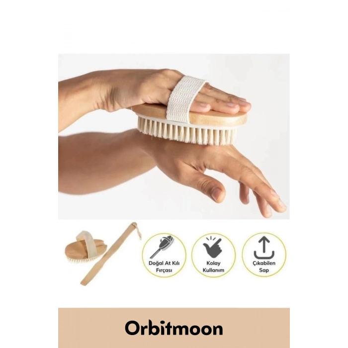 Özel Seri %100 Doğal Cilt Bakım Selülit Çatlak Giderici At Kılı Banyo Fırçası Kuru Masaj Aleti