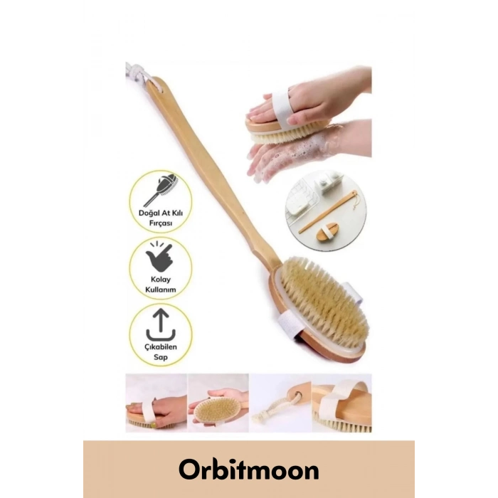 Özel Seri %100 Doğal Cilt Bakım Selülit Çatlak Giderici At Kılı Banyo Fırçası Kuru Masaj Aleti