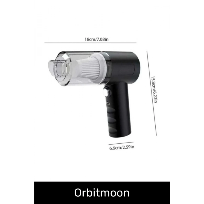 Özel Seri 9000Pa Çekiş 4000mAh Pil Otomatik Aydınlatmalı Taşınabilir Katlanabilir Araç Süpürgesi